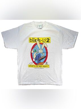 Blink 182 Online Ceramics What's My Age Again T Shirt Men's Medium White Punk